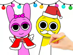 Гульня Coloring Book: Sprunki Christmas