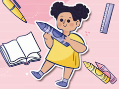 Гульня Kids Quiz: Stationery Story