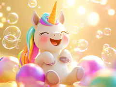 Гульня Jigsaw Puzzle: Unicorn Bubble Fun