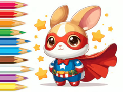 Гульня Coloring Book: Super Rabbit