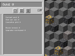 Гульня Minecraft Gold Clicker