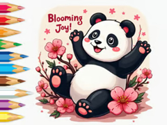 Гульня Coloring Book: Little Panda Cherry Blossoms