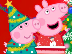 Гульня Jigsaw Puzzle: Peppa Pig Christmas Preparation