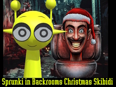 Гульня Sprunki in Backrooms Christmas Skibidi 