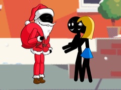Гульня Stickman Santa