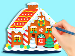 Гульня Coloring Book: Gingerbread Hut