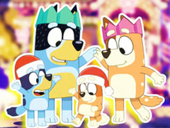 Гульня Jigsaw Puzzle: Bluey Family Xmas Eve