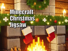 Гульня Minecraft Christmas Jigsaw