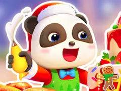 Гульня Jigsaw Puzzle: Baby Panda Christmas Chef