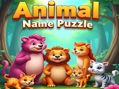 Гульня Animal Name Puzzle