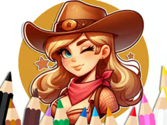 Гульня Coloring Book: Cowgirl