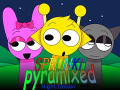 Гульня Sprunki Pyramixed: Night Edition
