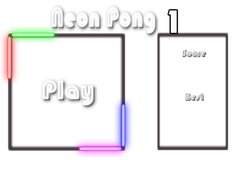 Гульня Neon Pong 1