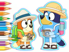 Гульня Coloring Book: Bluey Camping