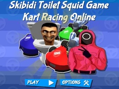 Гульня Skibidi Toilet Squid Game Kart Racing Online
