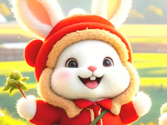 Гульня Jigsaw Puzzle: Hiking Bunny