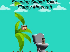 Гульня Spinning Skibidi Toilet Flappy Minecraft
