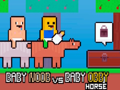 Гульня Baby Noob vs Baby Obby Horse