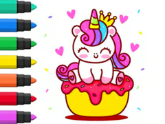 Гульня Coloring Book: Unicorn Cupcake