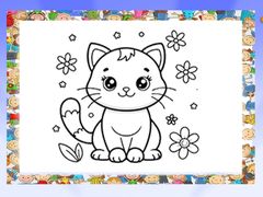 Гульня Beautiful Cats Coloring Book