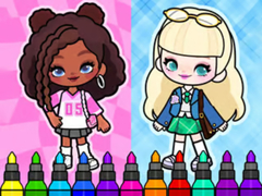 Гульня Coloring Book: Aha World Sporty Girl