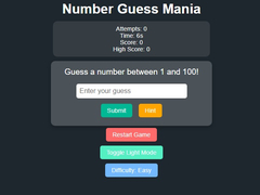 Гульня Number Guess Mania