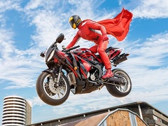 Гульня Real Motorbike Super Hero Stunt 3D