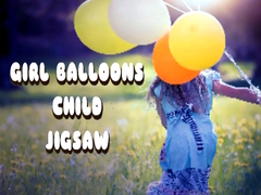 Гульня Girl Balloons Child Jigsaw