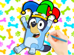 Гульня Coloring Book: Clown Bluey