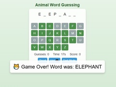 Гульня Animal Word Guessing Game