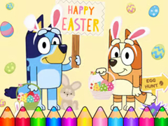 Гульня Coloring Book: Bluey Happy Easter