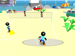 Гульня Stickman Beach Volleyball