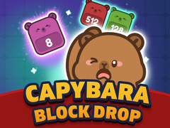 Гульня Capybara Block Drop