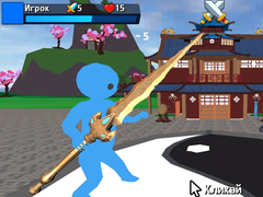 Гульня Obby Stickman  On Swords