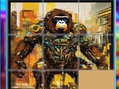 Гульня Gorilla Sliding Puzzles