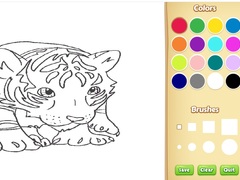 Гульня Baby Tiger Coloring Book