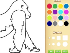 Гульня Gorilla Coloring Book for Kids