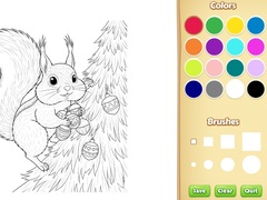 Гульня Christmas Animal Coloring Book for Kids