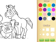Гульня Farm Animals Coloring Book for Kids
