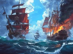 Гульня Pirate Ships: Build and Fight