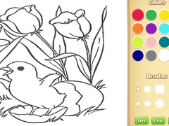 Гульня Flowers Coloring Book For Kids