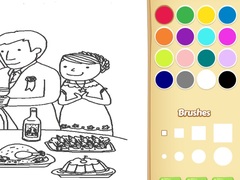 Гульня Wedding Coloring Book for Kids