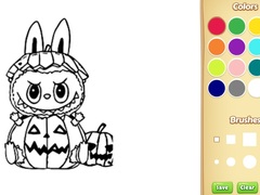 Гульня Halloween Labubu Coloring & Drawing Game