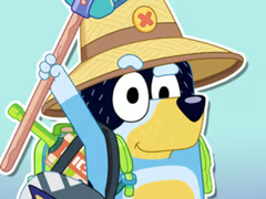 Гульня Jigsaw Puzzle: Bluey Happy Father's Day