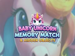 Гульня Baby Unicorn Memory Match & Hidden Objects