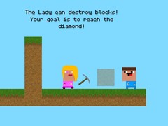 Гульня Lady And Nubik Build And Dig