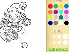 Гульня Clown Coloring Pages