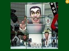 Гульня Skibidi Toilet Sliding Puzzle
