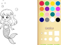 Гульня Mermaid Coloring Book For Kids