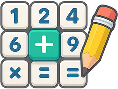 Гульня Math Crossword Puzzle Genius Edition